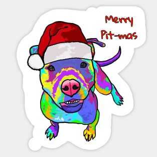 Merry Pitmas (multi colored) Sticker